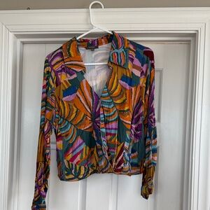Haute Hippie Multicolor Abstract Blouse